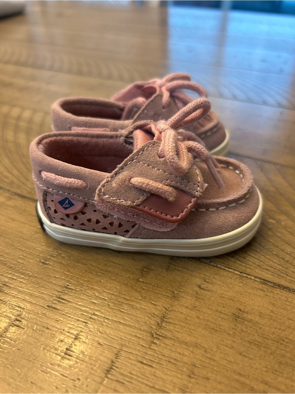 Size 1 Baby Sperry pink shoes